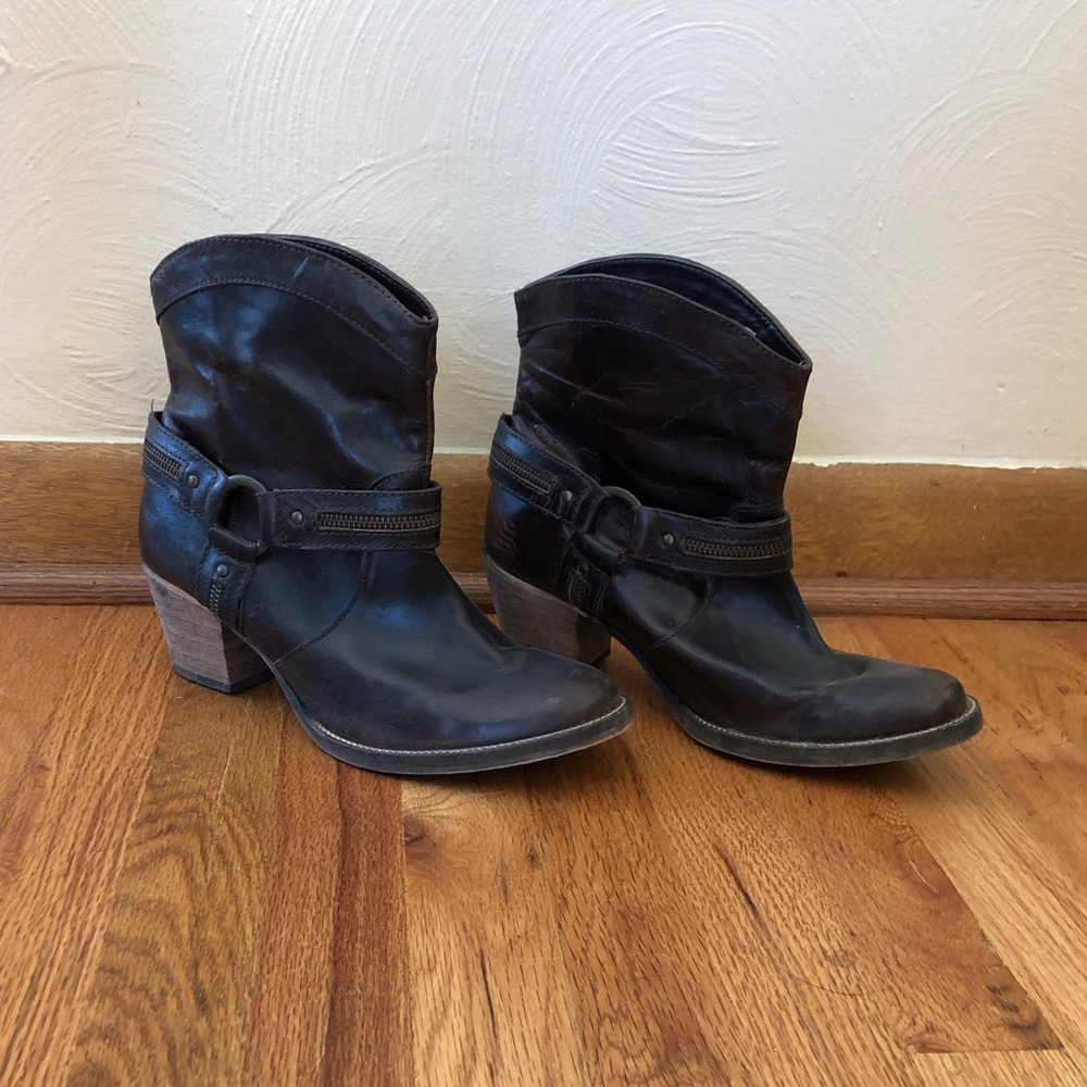 Brown Leather Booties